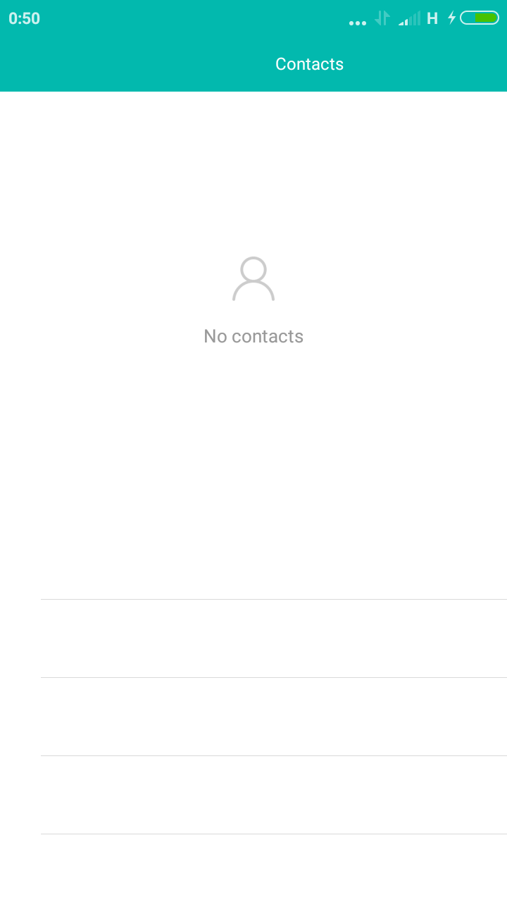 empty contacts page