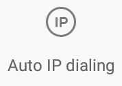 auto ip dialing. found in the bottom left of the screen about 2 cm from the bottom edge and 1 cm from the left of the screen.
