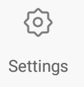 settings. found to the right of the screen about 3 cm from the bottom right and half cm from the right side of the screen